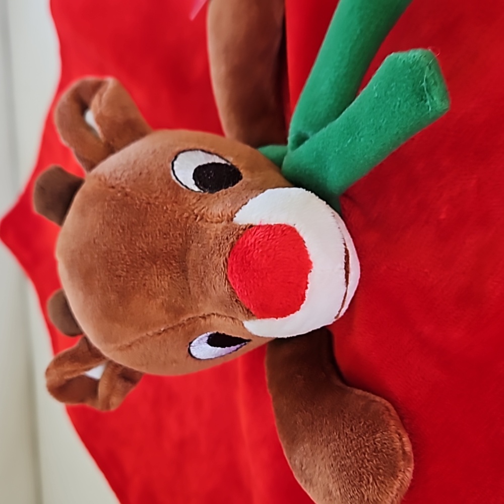 RASHTI & RASHTI My First Christmas Cuddle Blanket With Rattle 14 x 14